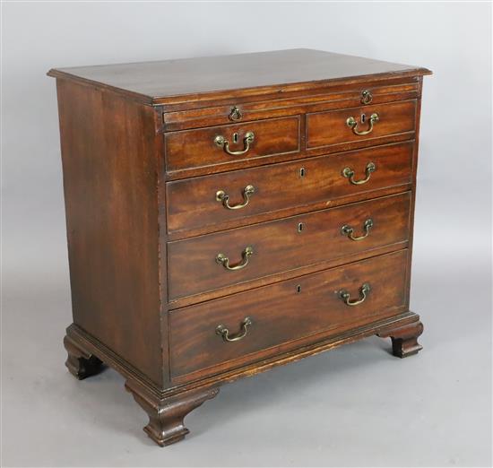A George III mahogany chest, W.2ft 10in. D.1ft 9in. H.2ft 8in.